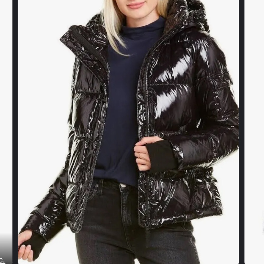 Black puffer jacket coat women’s XL